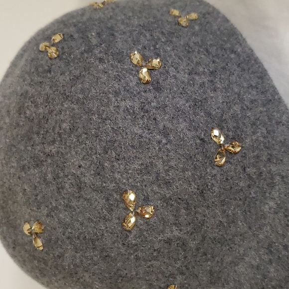 Medium 56 H & M 100 %Wool Gray Fashion Cap - Picture 4 of 5